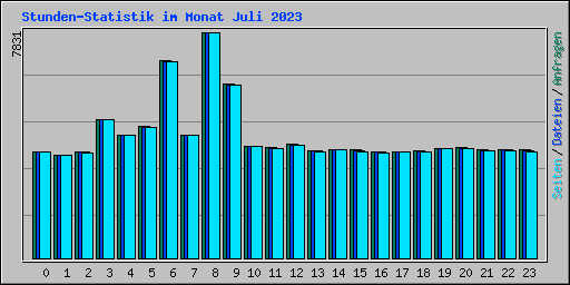 Stunden-Statistik im Monat Juli 2023