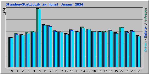 Stunden-Statistik im Monat Januar 2024