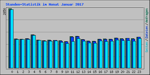 Stunden-Statistik im Monat Januar 2017