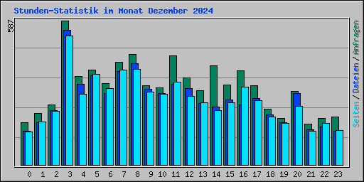 Stunden-Statistik im Monat Dezember 2024